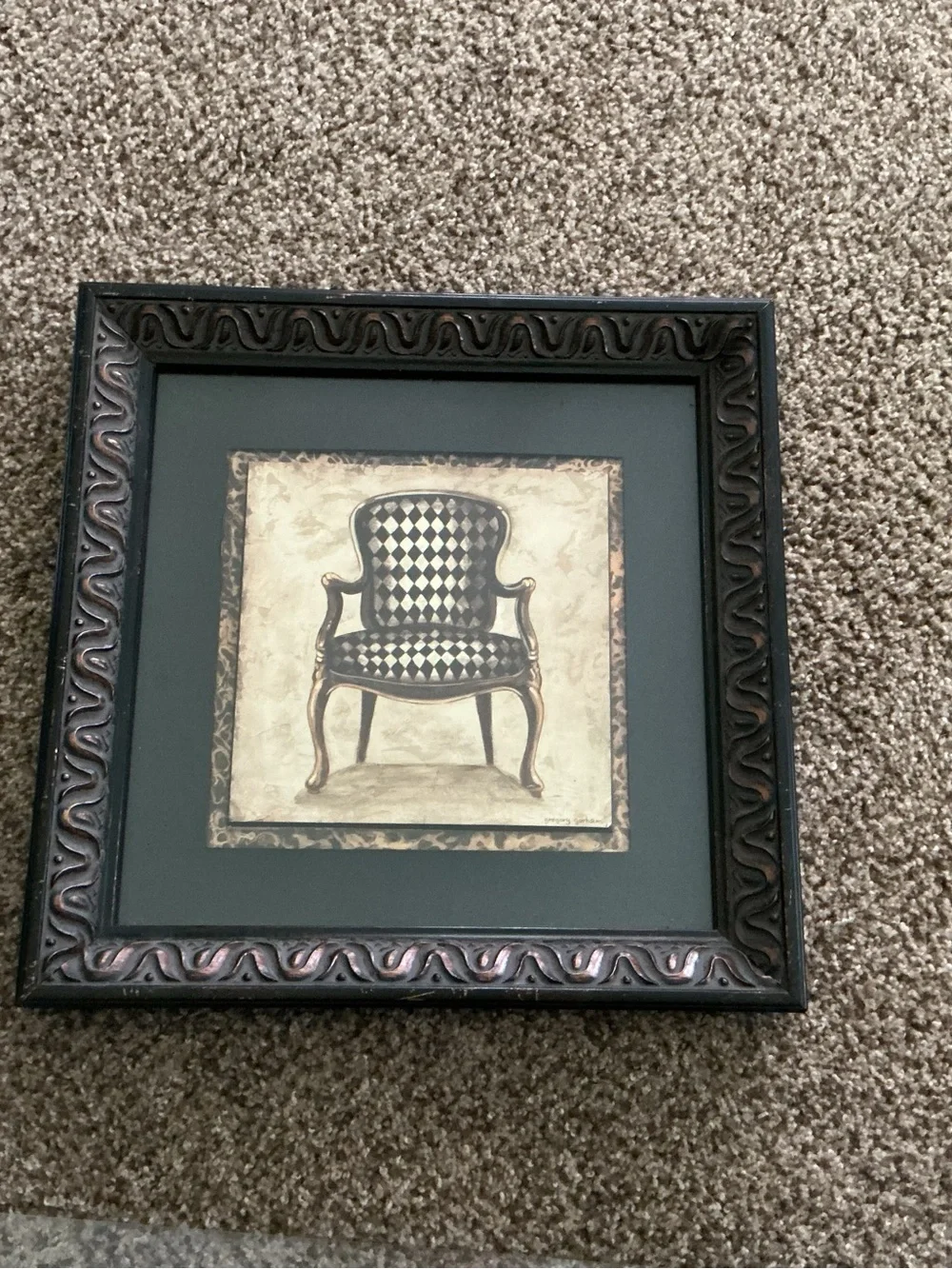 Gregory Gorham Art “Parlor Chair IV Double Matted 15x15